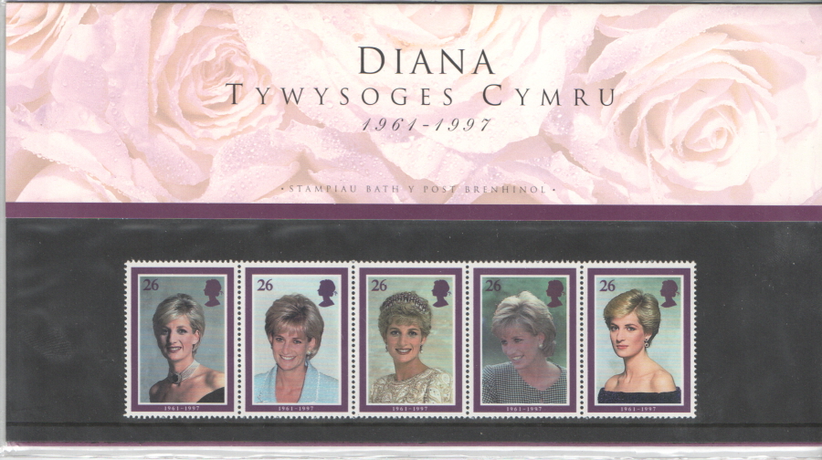 (image for) 1998 Diana Princess of Wales Welsh Language Royal Mail Presentation Pack - Click Image to Close